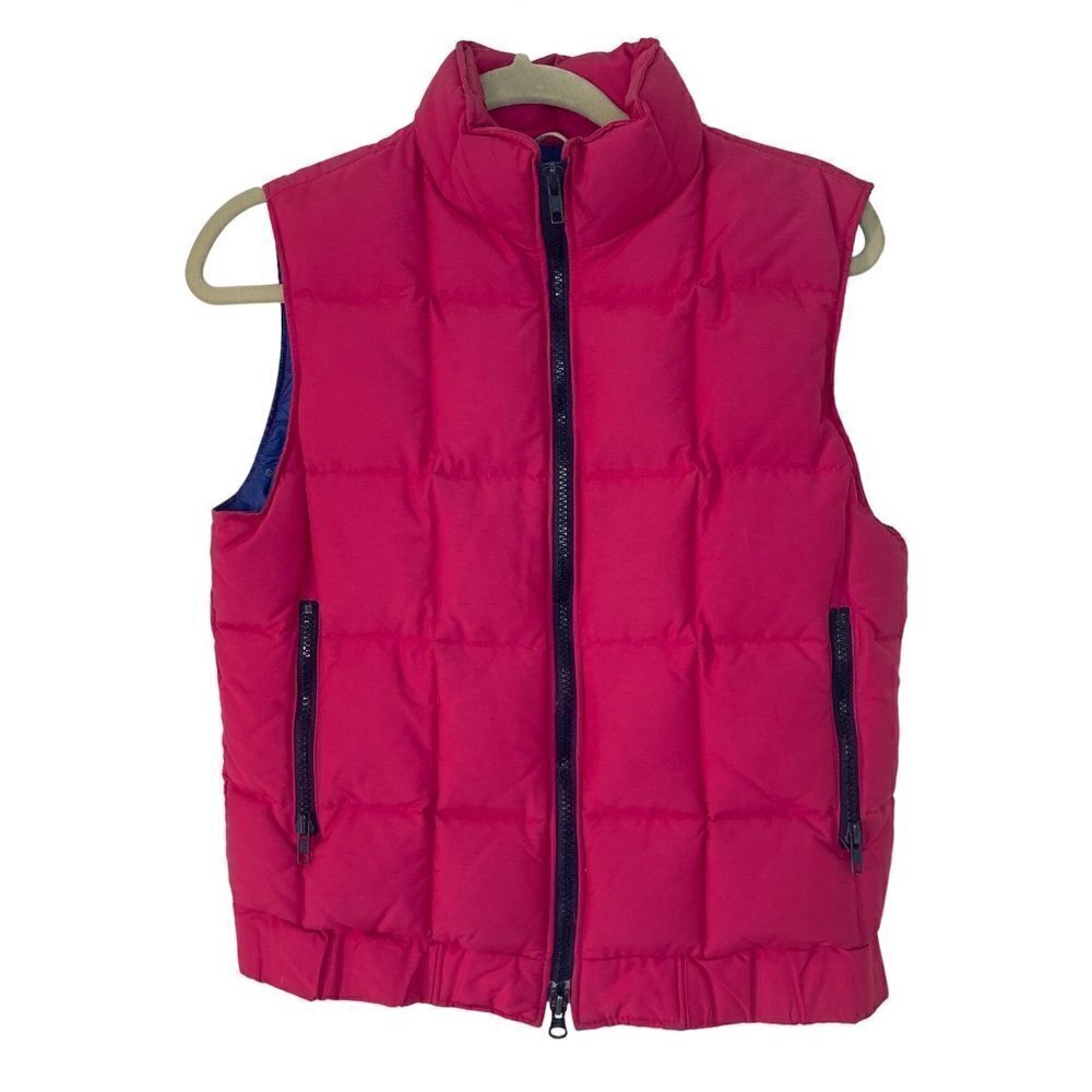 CB Sports Womens Puffer Vest Jacket Size Medium Pink Down Two Way Zipper Pockets - Picture 7 of 8